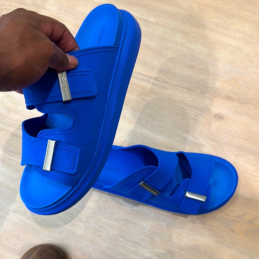 Alexander McQueen Sandals size 11. Royal blue 🥶🥶
